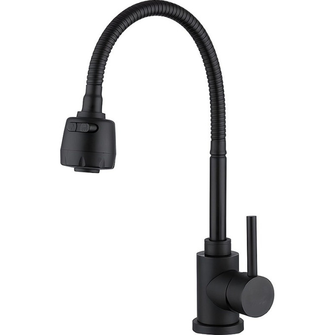 Смеситель для кухни FRAP F40993-6 с гибким изливом чёрный